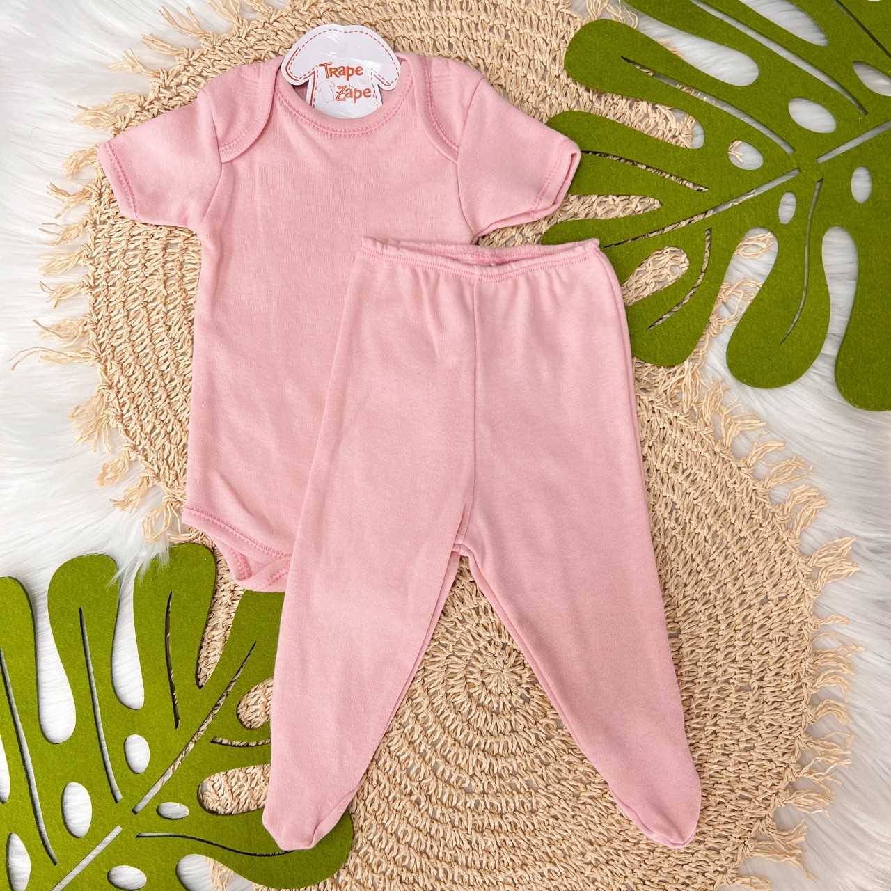 Conjunto Basic Manga Curta  - Rose